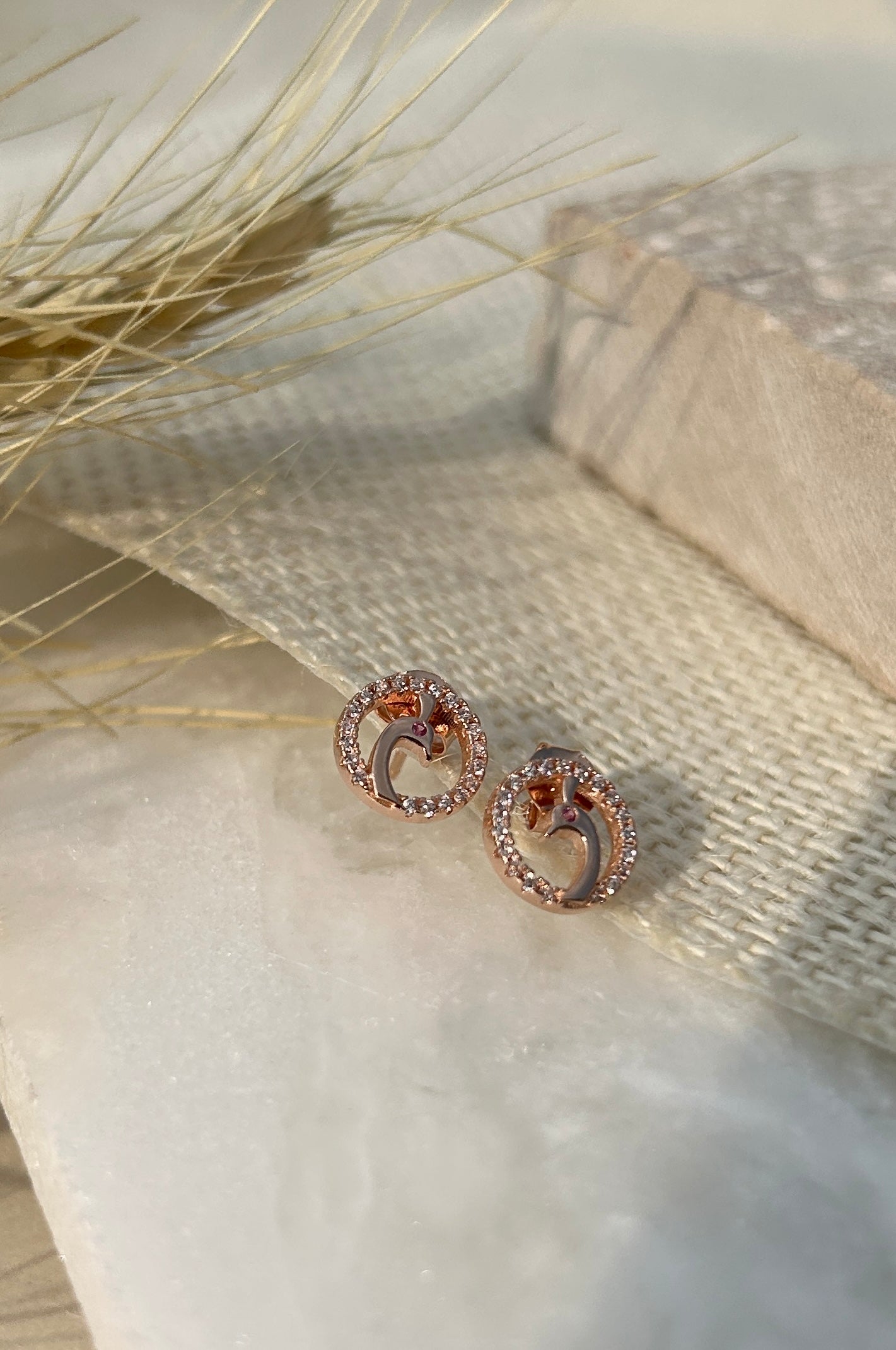 Celeste Spiral Stud Earrings