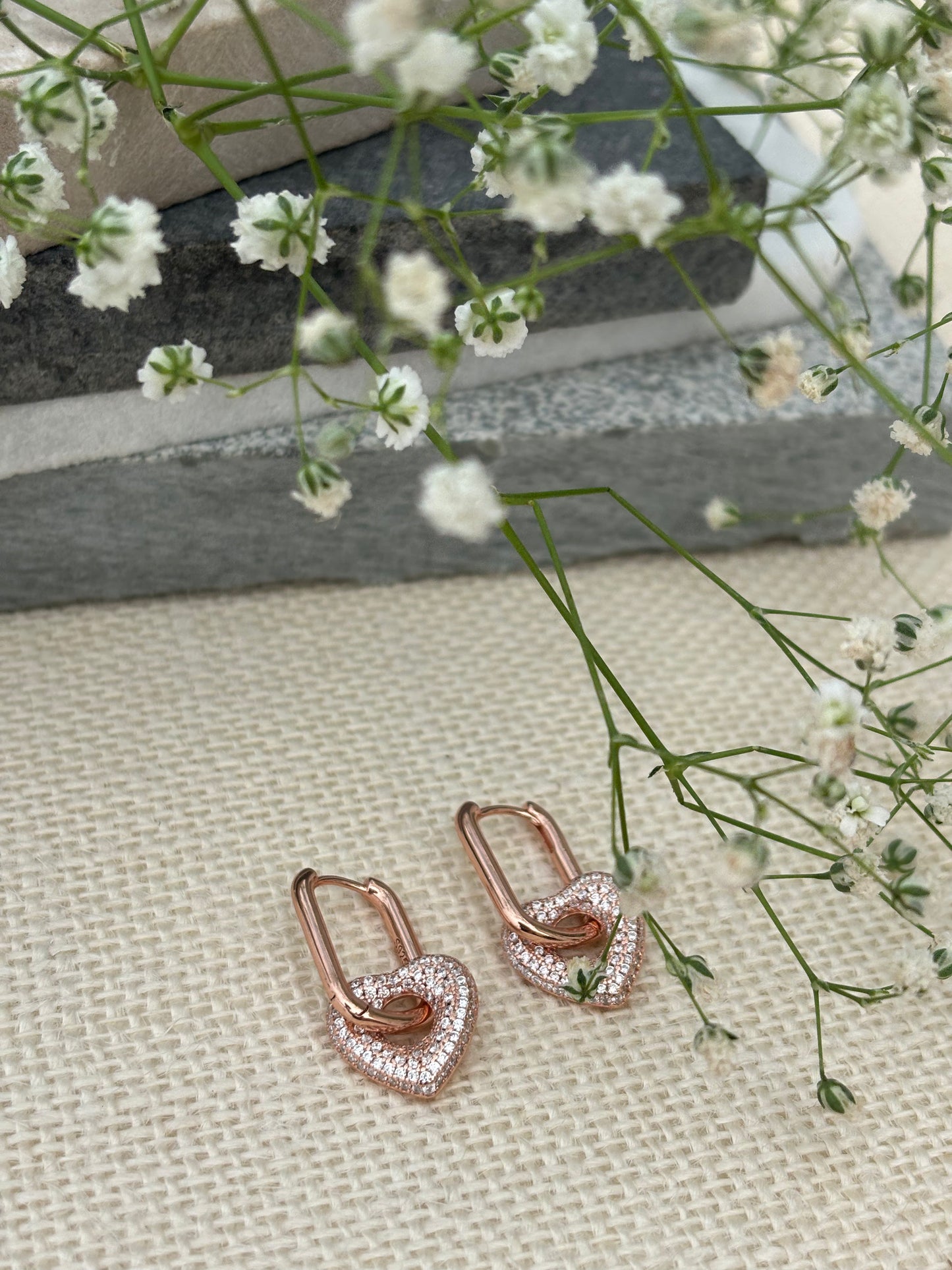 Heart-Lock Minimal Earrings