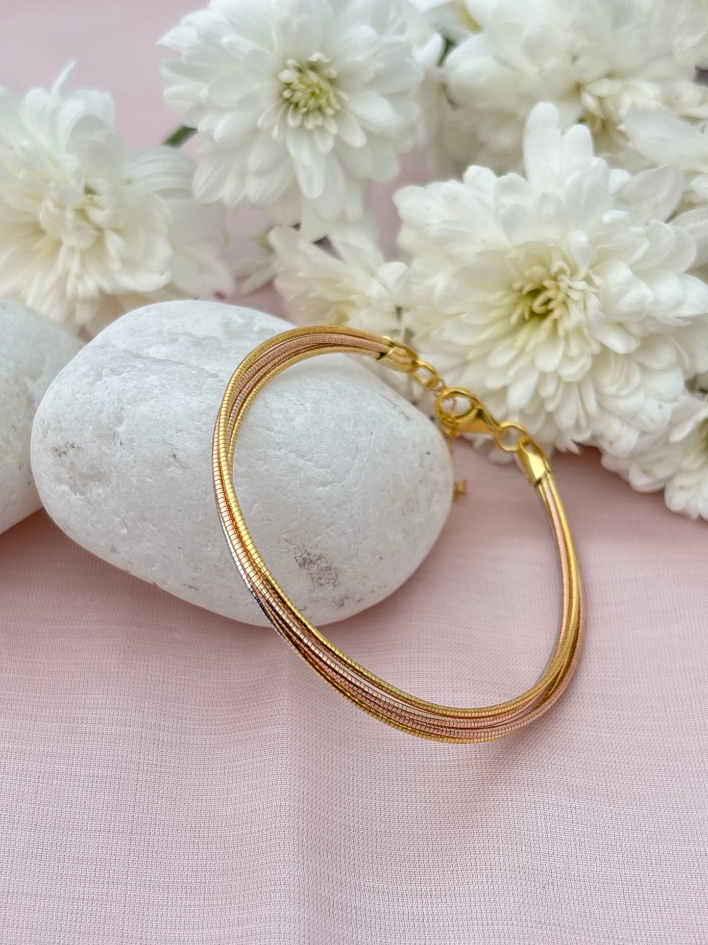 Triple Strand Cuff Bracelet