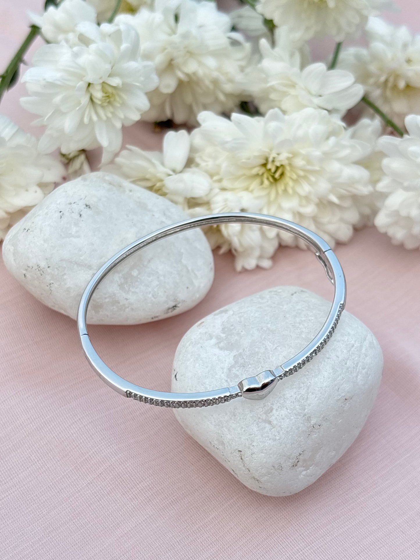 Silver Heartline Bracelet