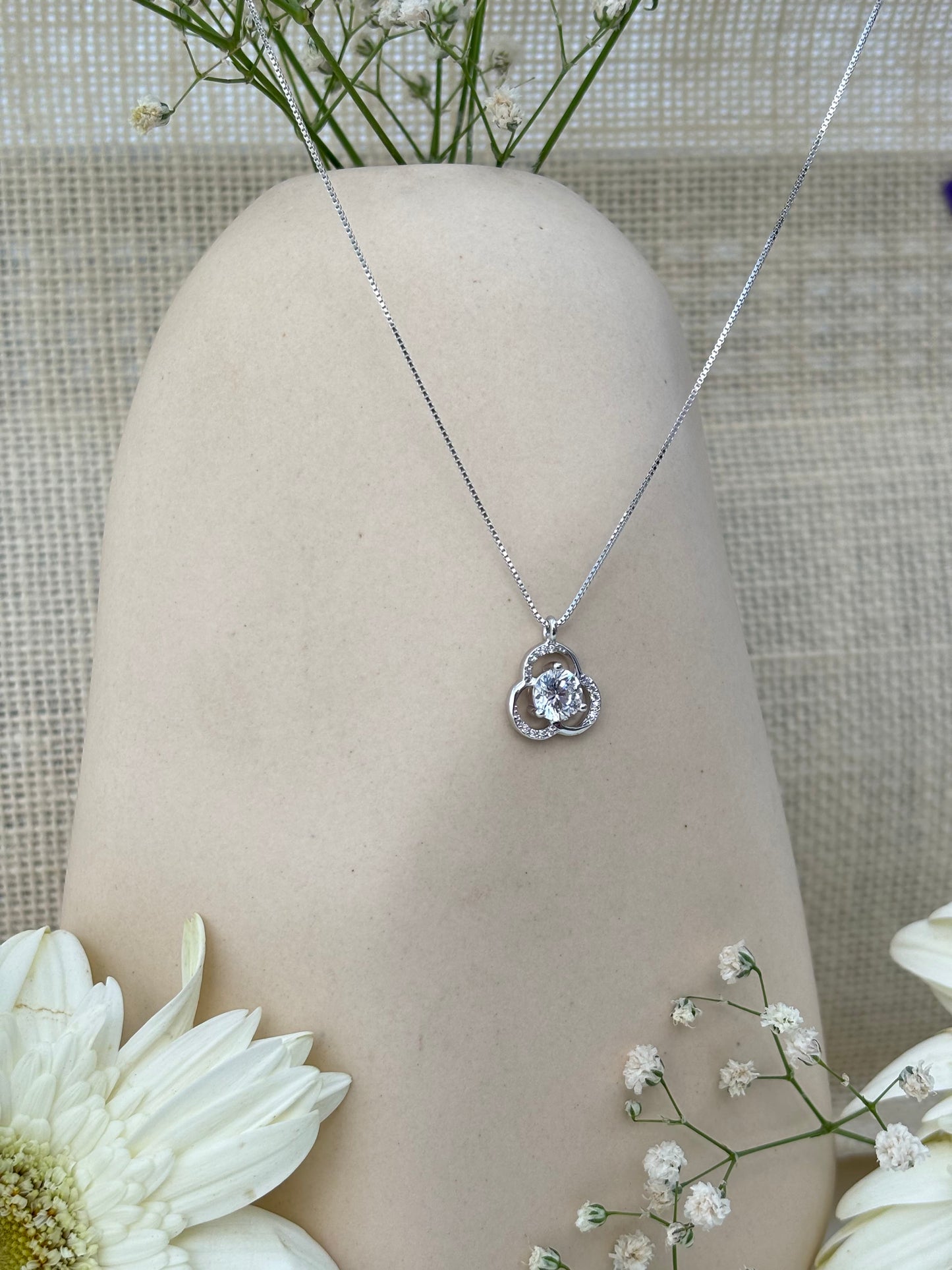 Floral Embrace Pendant Necklace