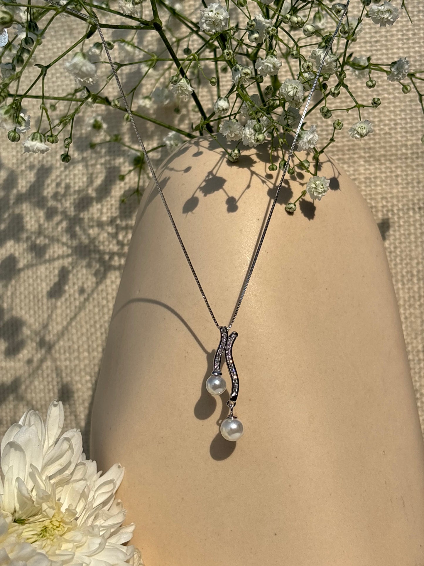 Serene Pearl Drop Necklace