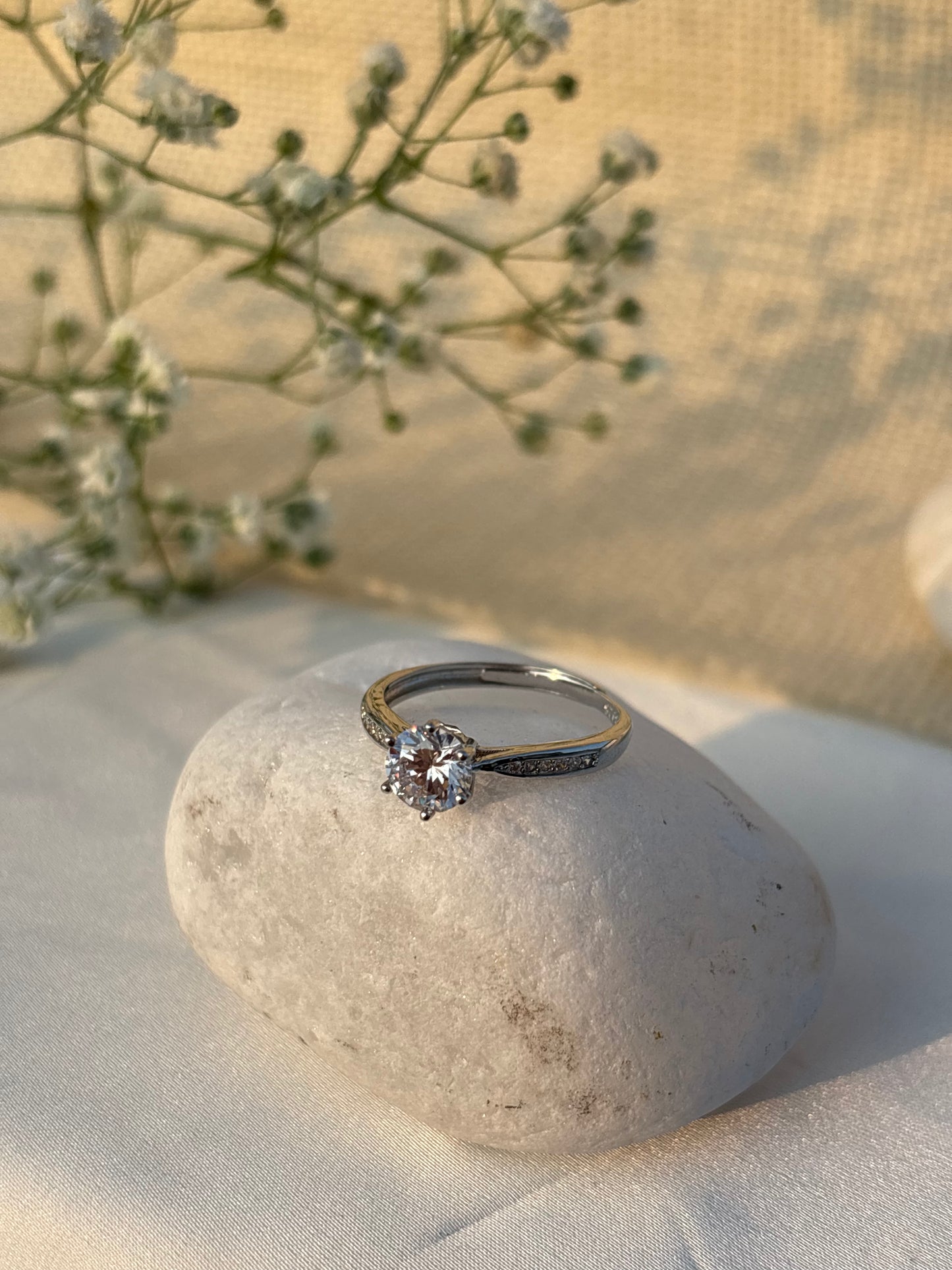 Luna Solitaire Ring