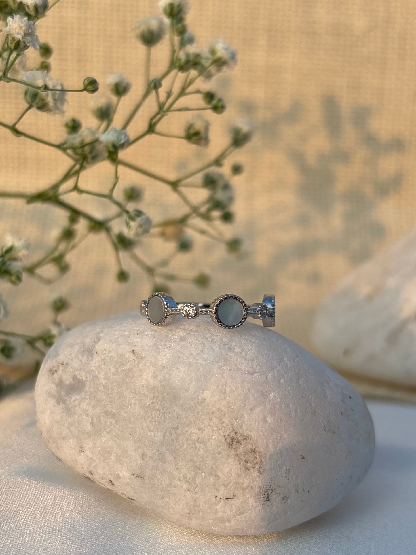 Luna Dot Silver Ring