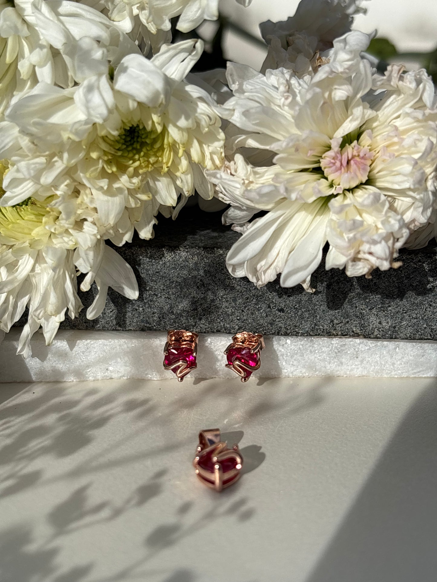 Rose Gold Geometric Studs