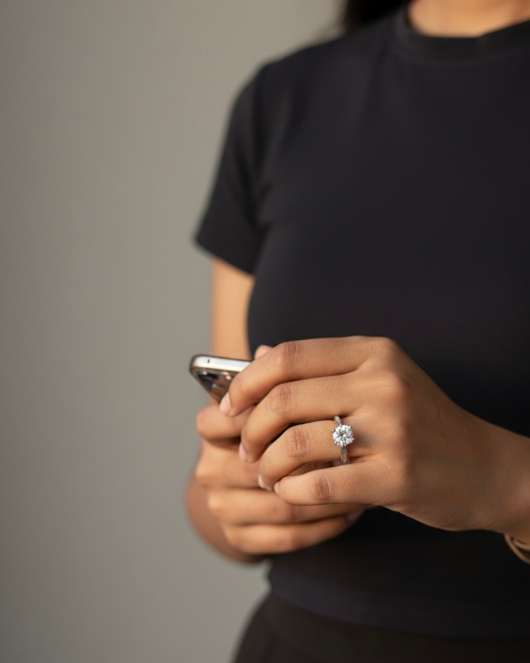 Luna Solitaire Ring