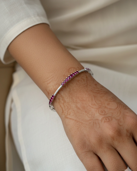 Ruby Grace Silver Bracelet