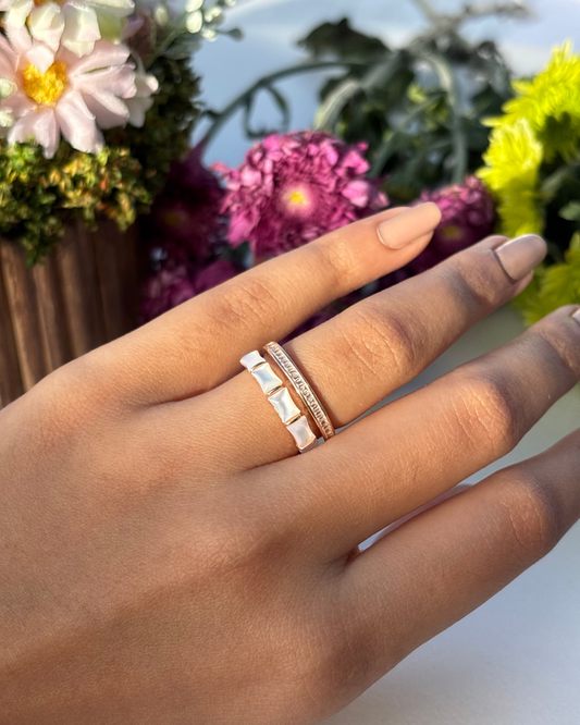 Rose Gold Geometric Band