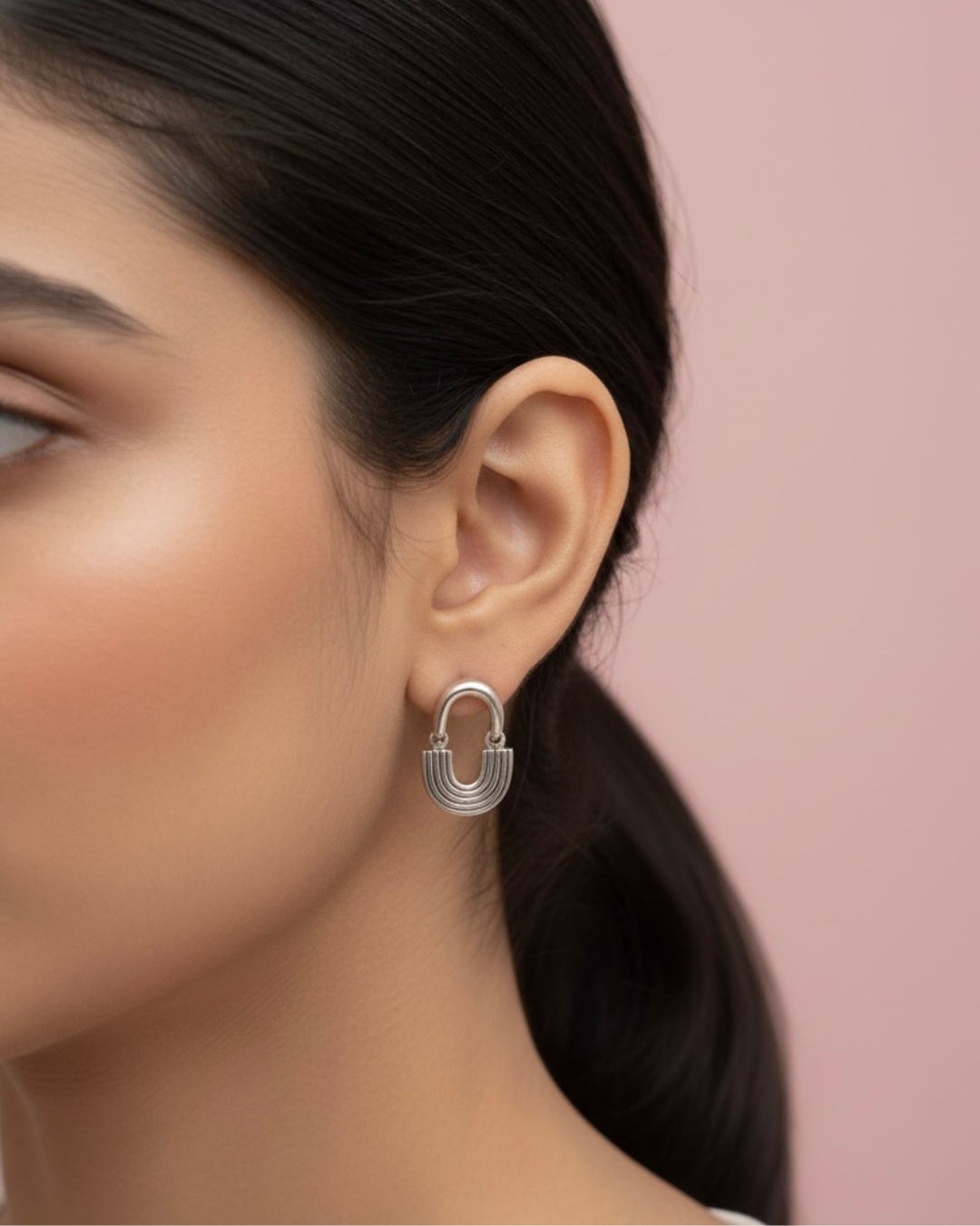 U-Shaped Drop Earrings
