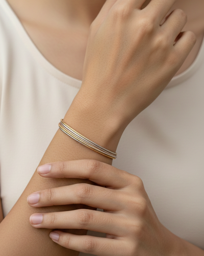 Triple Strand Cuff Bracelet