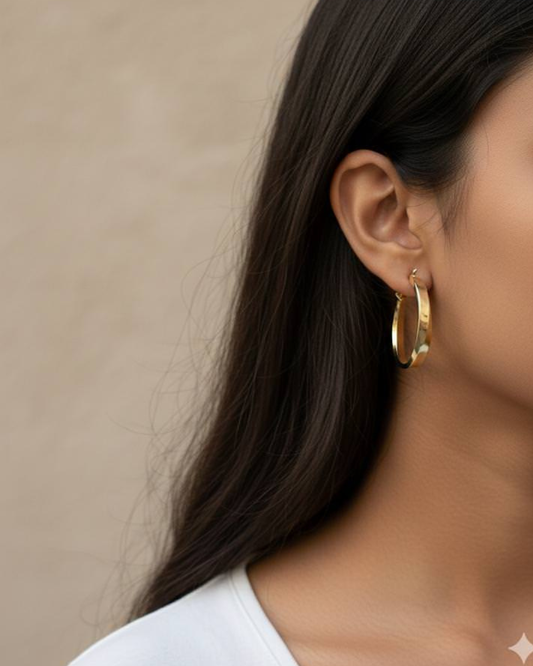 Classic Oval Gold Hoops