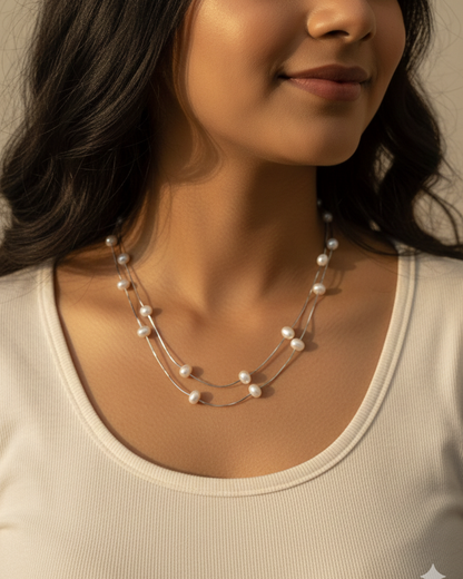 Fluid Pearl layer Chain (Silver)