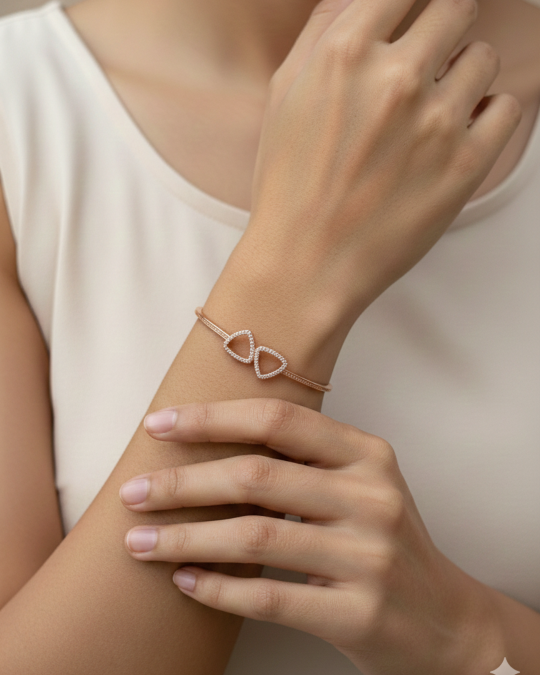 Rose Gold Crystal Bangle