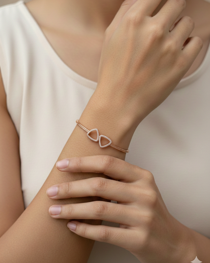 Rose Gold Crystal Bangle