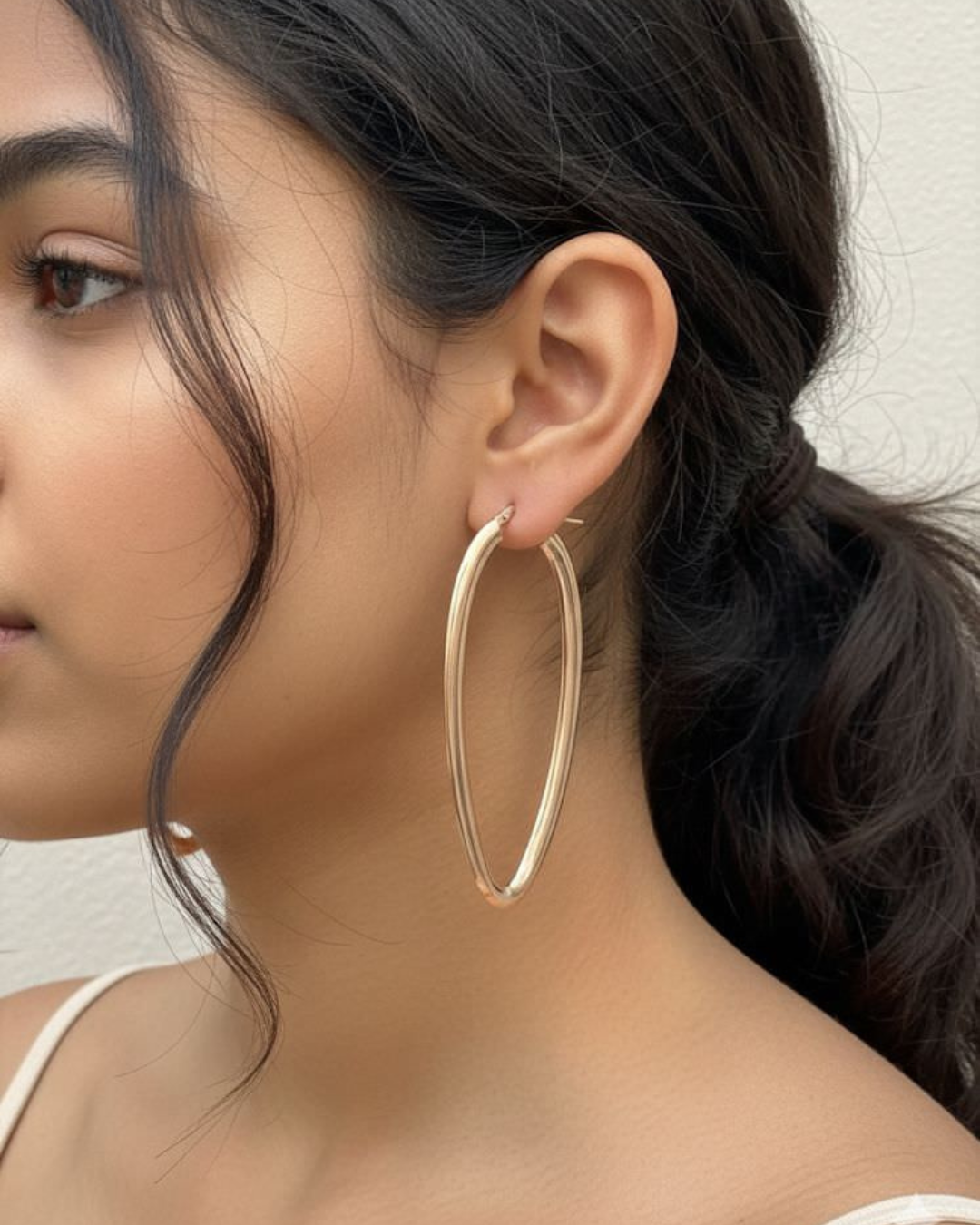 Fluid Rose gold Hoops
