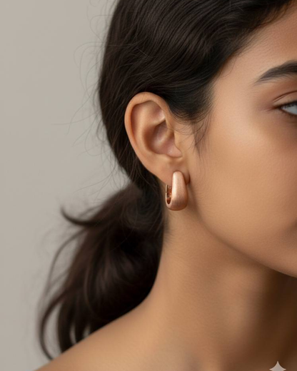 Soft Curve Rose gold Studs