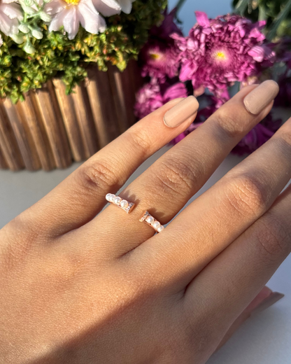Open Band Pearl Ring