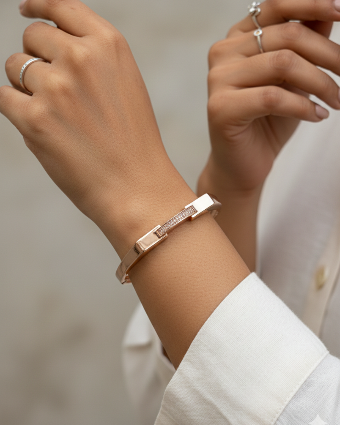 Rose Gold Luna Spark Bangle