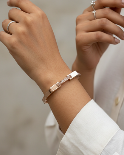 Rose Gold Luna Spark Bangle