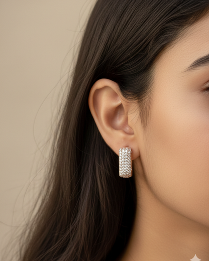 Rose Glow Pavé Hoops