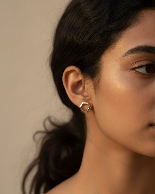 Hexa Glow Studs