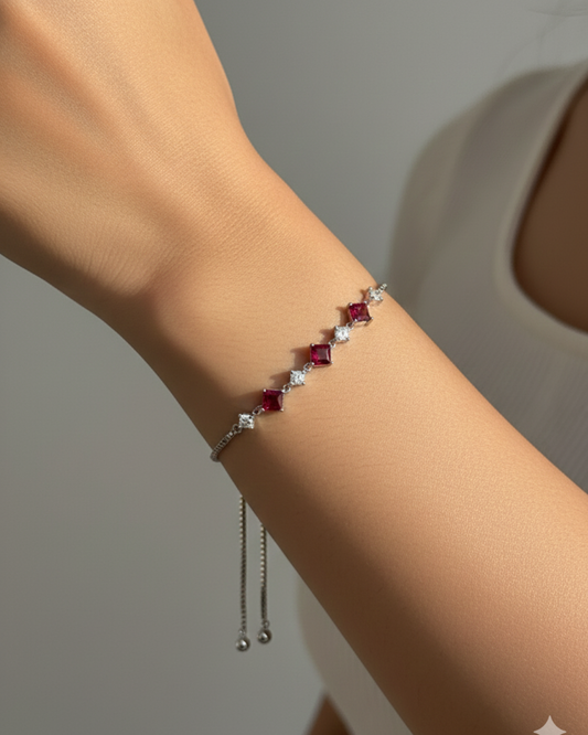 Ruby Spark Adjustable Bracelet