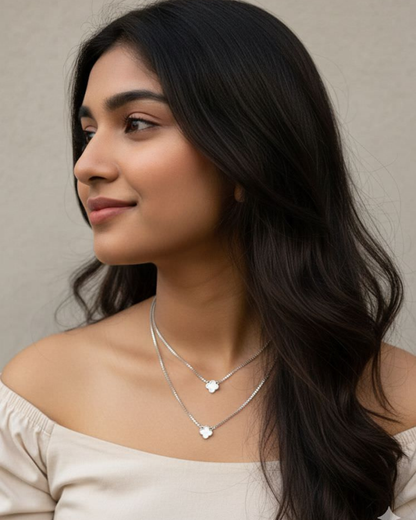 Twin Clover Grace Necklace