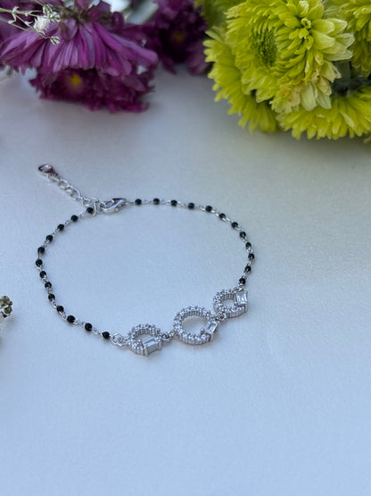 Silver Three-Circle Bracelet