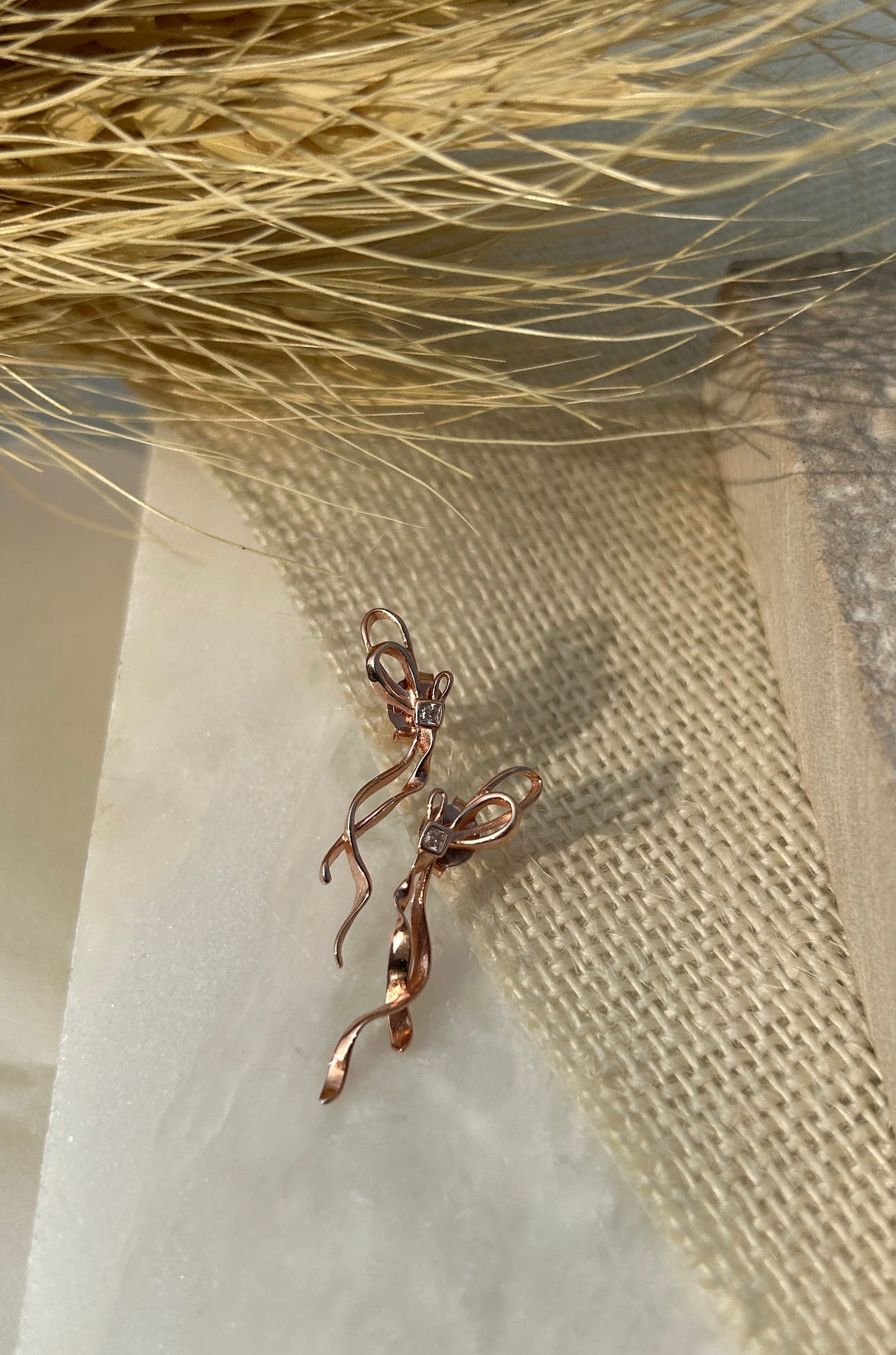 Twisted Wave Drop Earrings