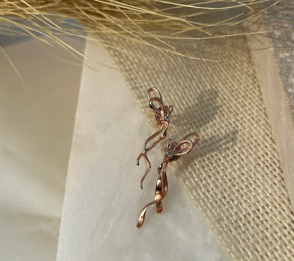 Twisted Wave Drop Earrings