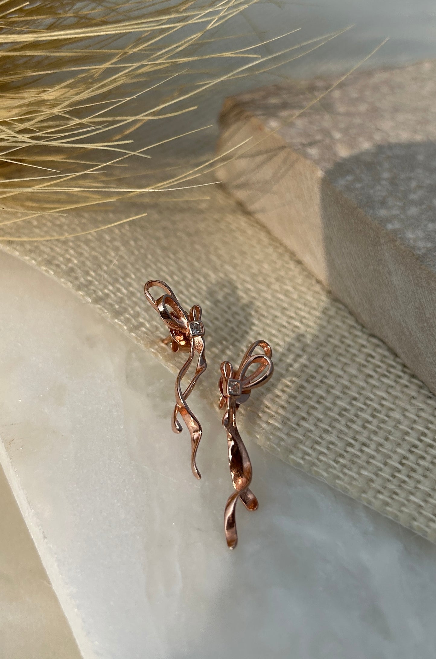 Twisted Wave Drop Earrings