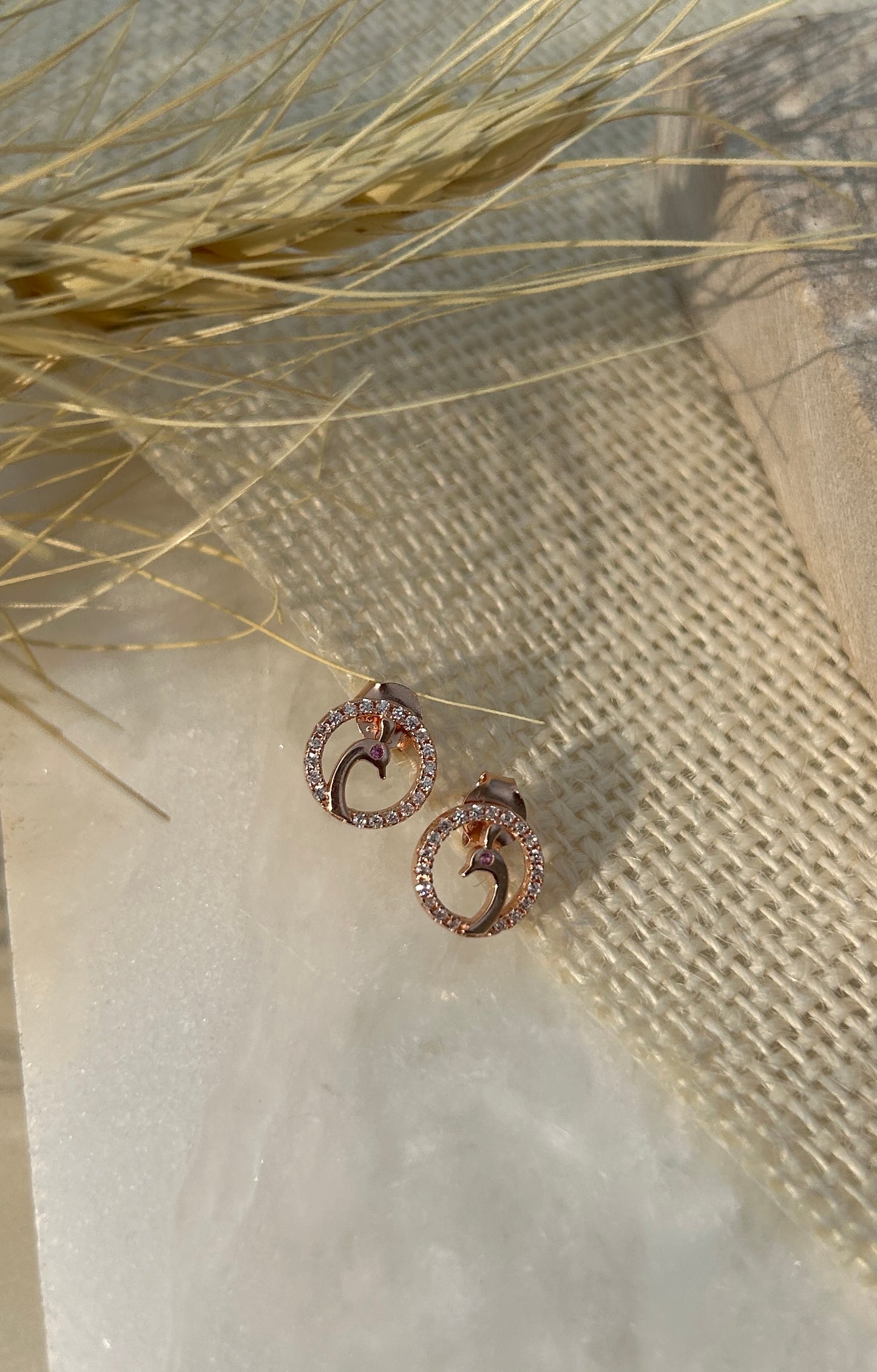 Celeste Spiral Stud Earrings