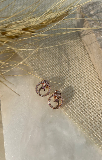 Celeste Spiral Stud Earrings