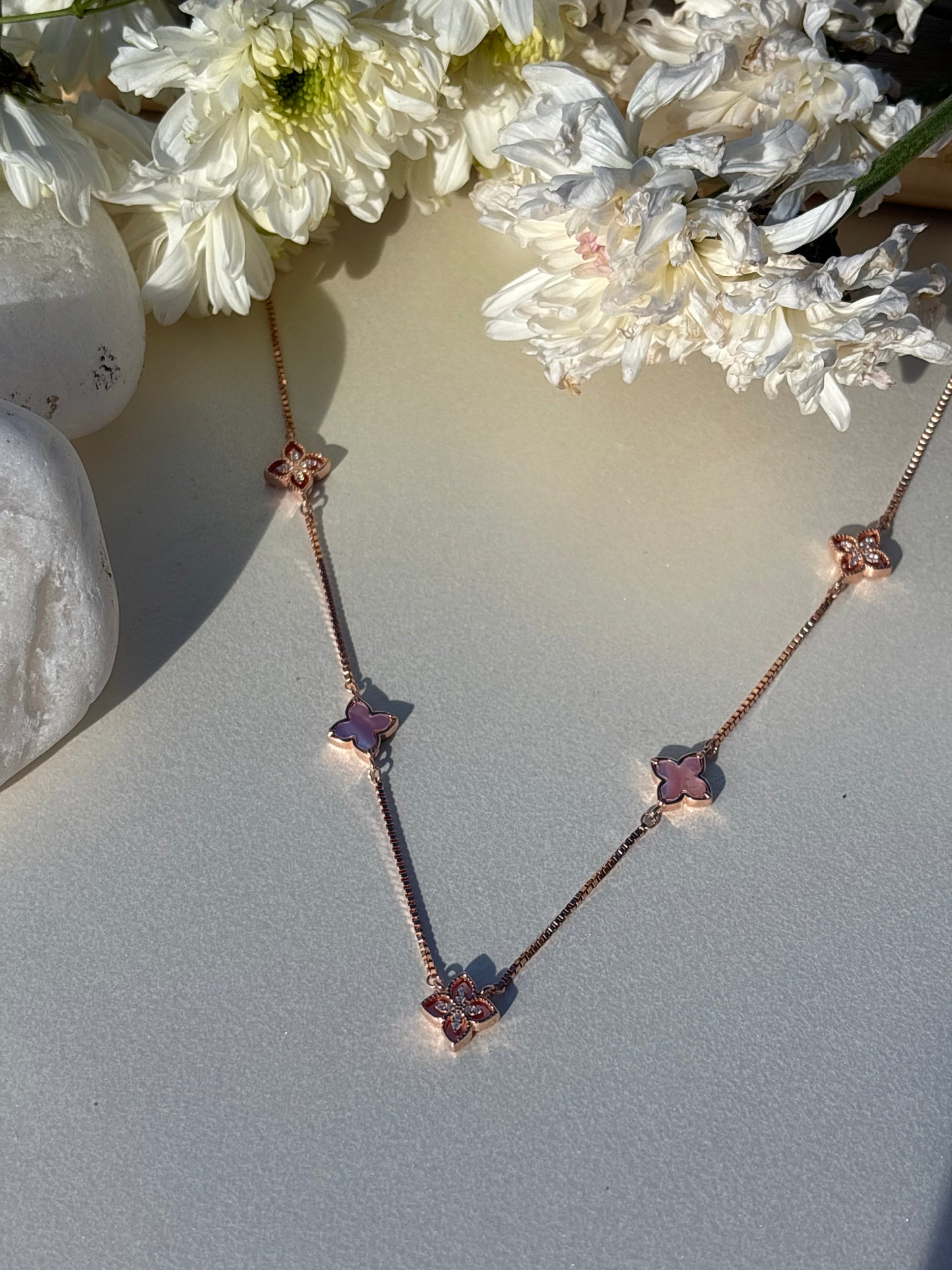 Blush Clover Necklace