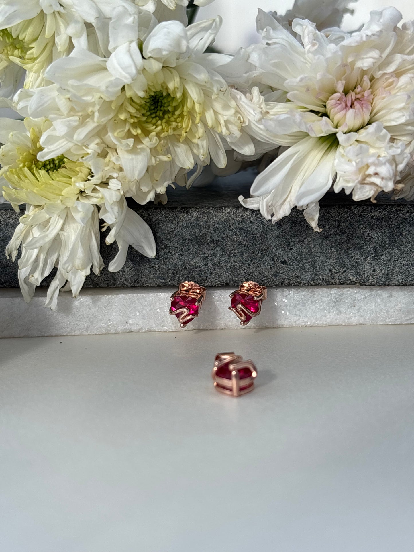 Rose Gold Geometric Studs