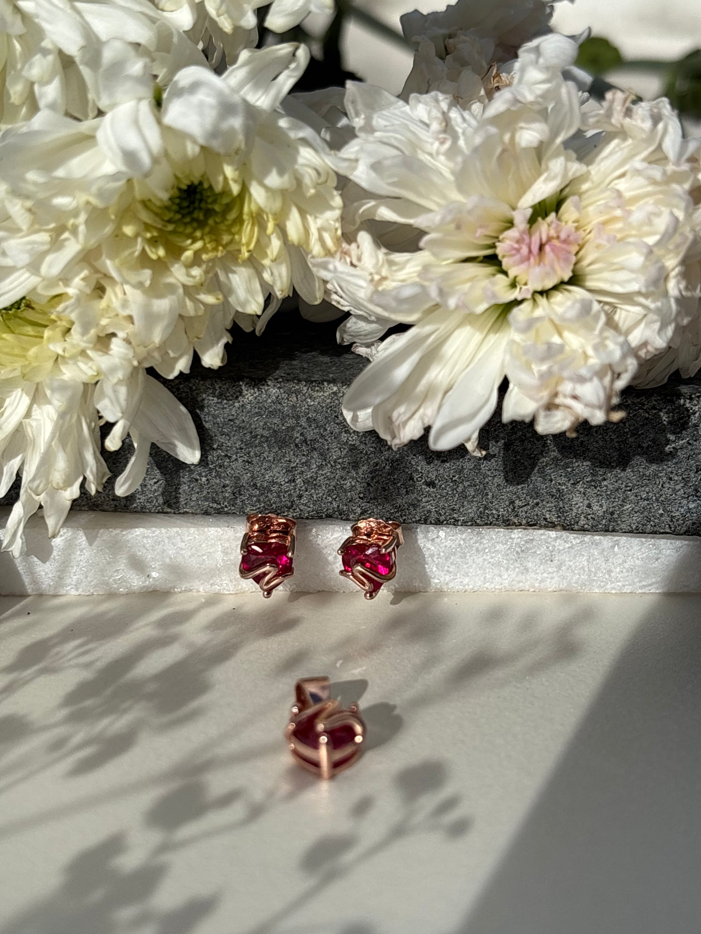 Rose Gold Geometric Studs