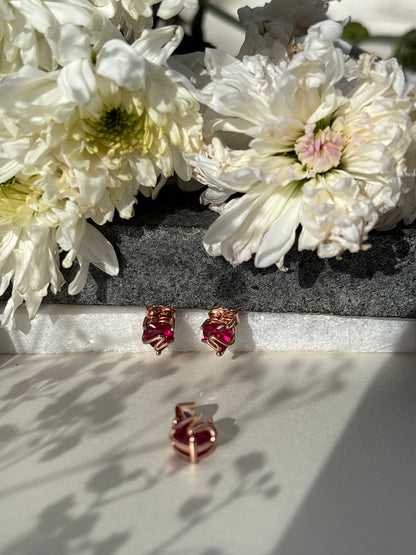 Rose Gold Geometric Studs