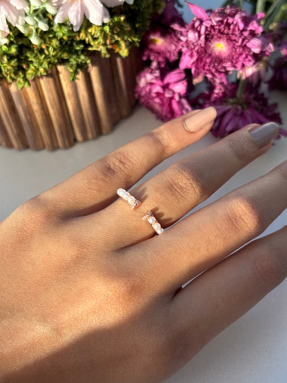 Open Band Pearl Ring