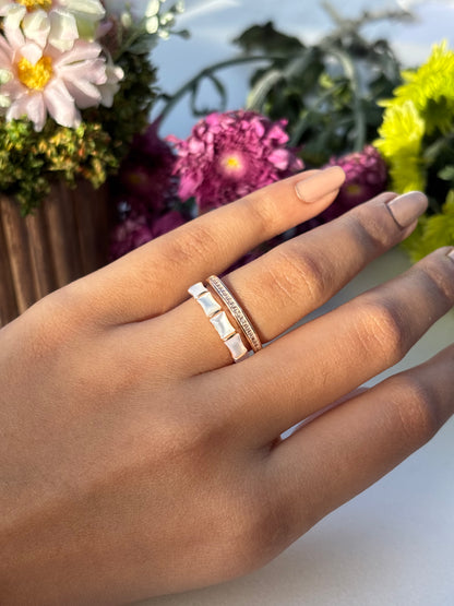 Rose Gold Geometric Band