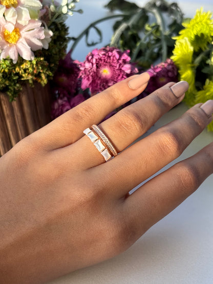 Rose Gold Geometric Band