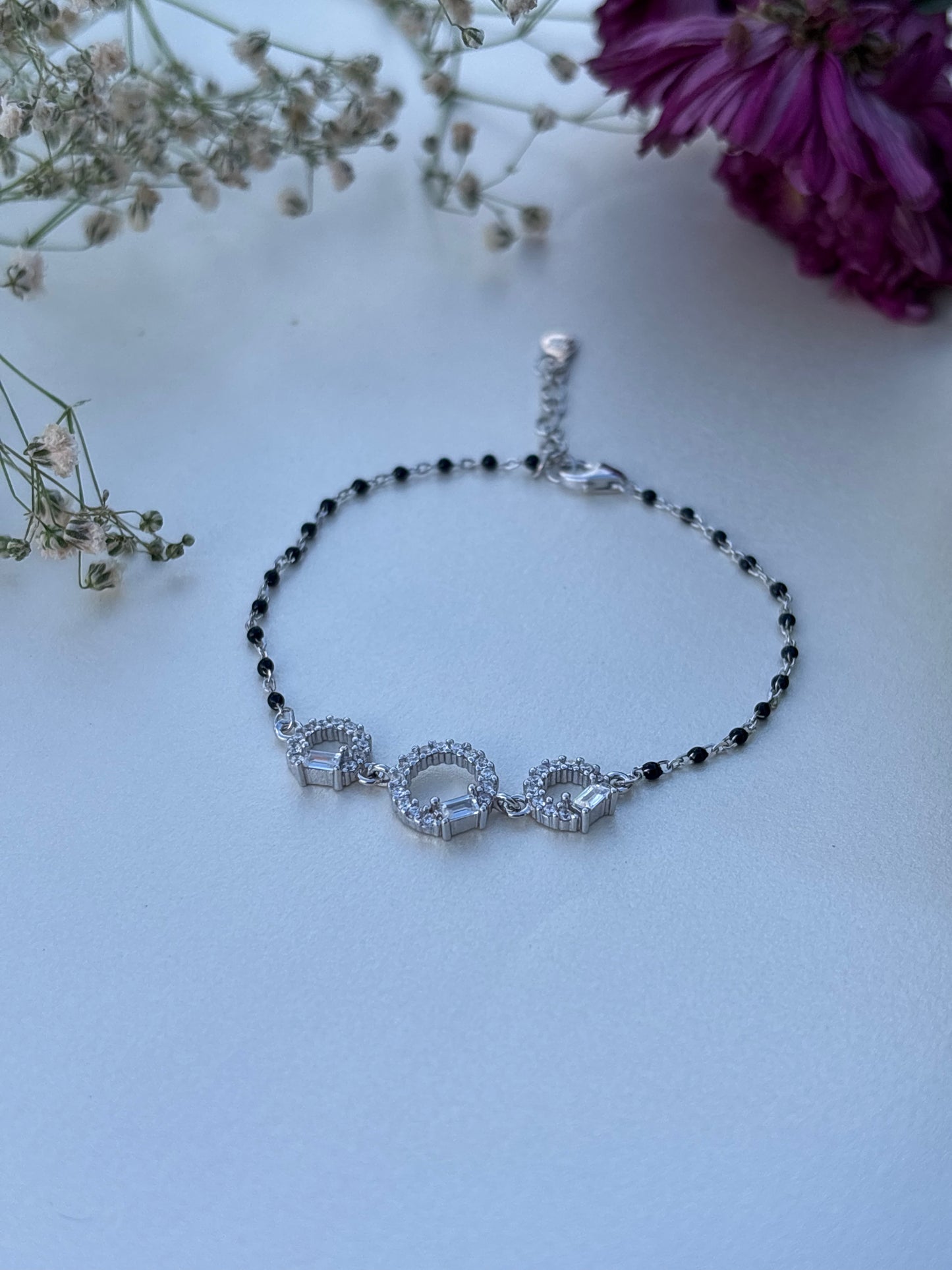 Silver Three-Circle Bracelet