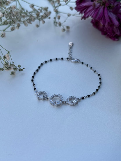 Silver Three-Circle Bracelet