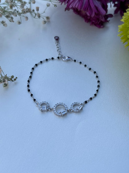 Silver Three-Circle Bracelet