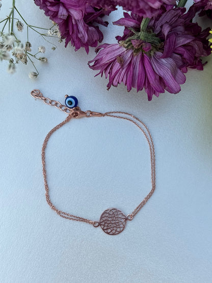Rose Gold Mandala Bracelet