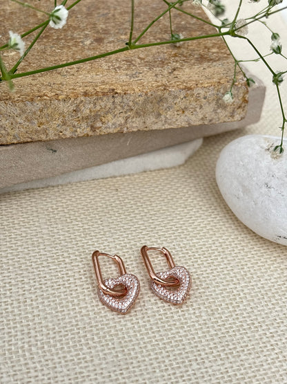 Heart-Lock Minimal Earrings