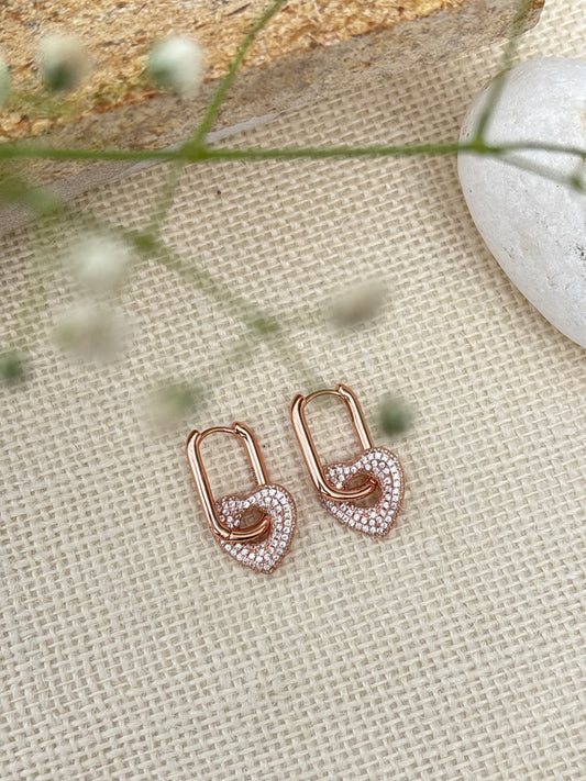 Heart-Lock Minimal Earrings