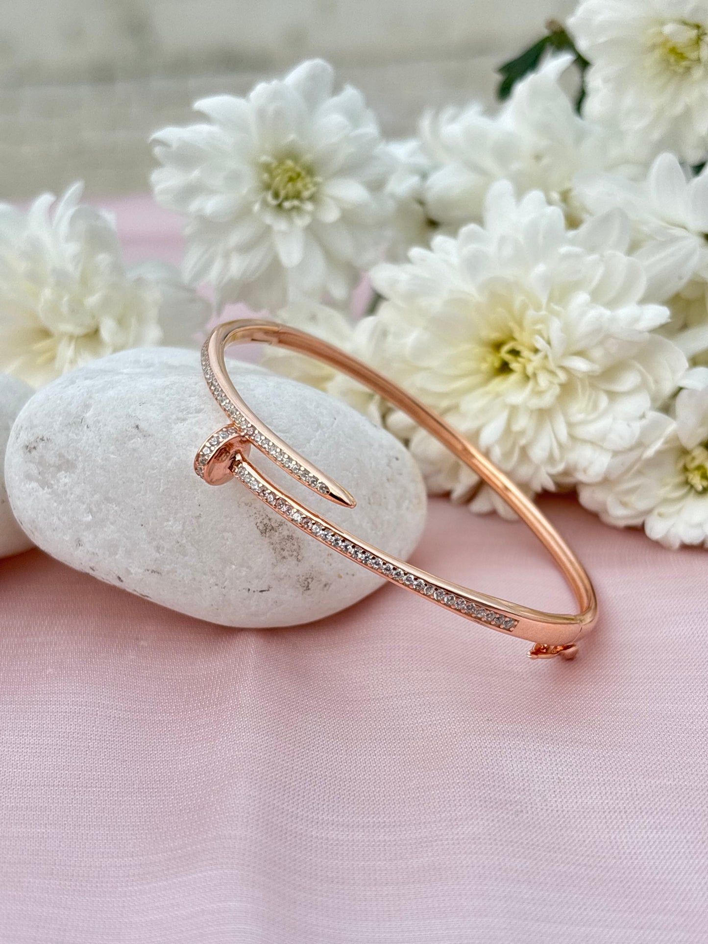 Rose Gold Nail Cuff Bracelet