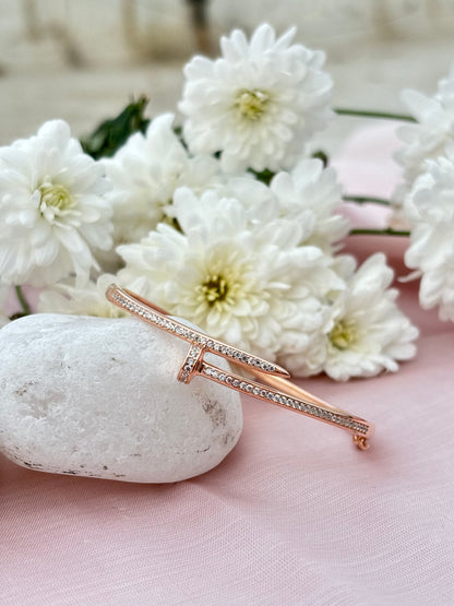 Rose Gold Nail Cuff Bracelet