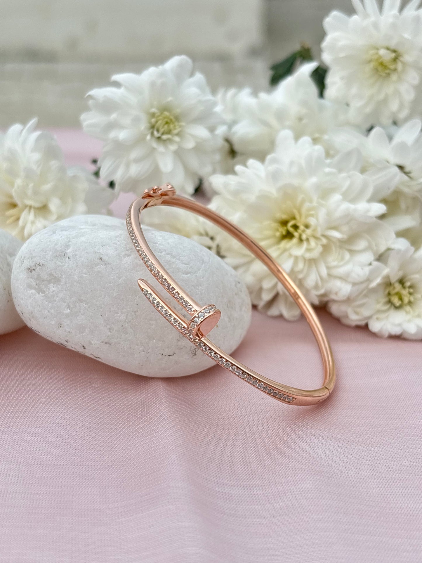 Rose Gold Nail Cuff Bracelet