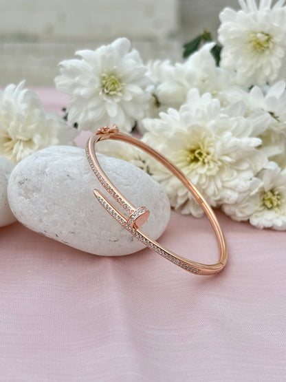 Rose Gold Nail Cuff Bracelet